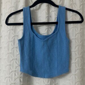 Aerie Blue Cropped Tank Top
